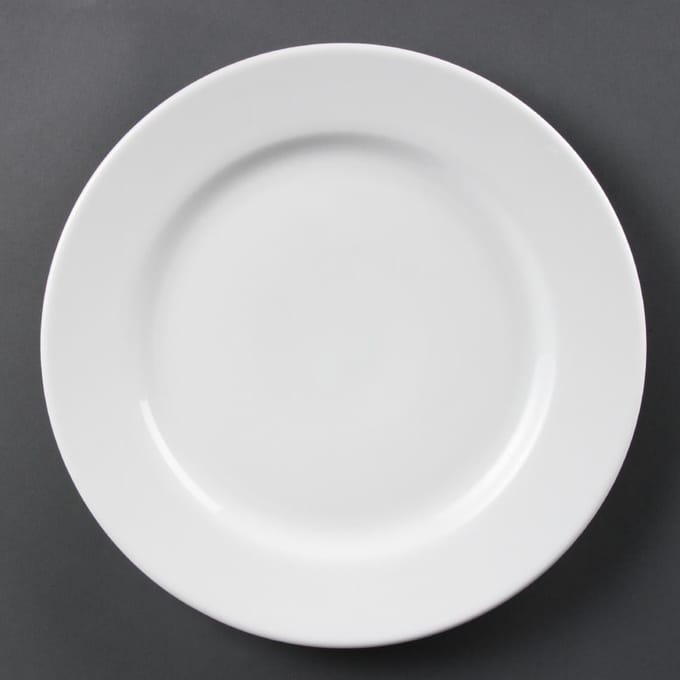 Olympia Whiteware borden met brede rand | 31 Ø cm | 6 Stuks