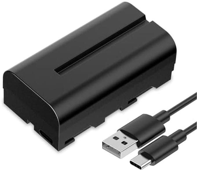 Oplaadbare 2200mAh Accu voor Camera Monitoren met USB Type C