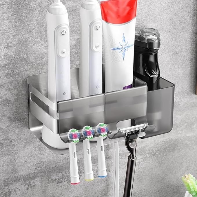 Roestvrijstalen Tandenborstelhouder met 3 Accessoires