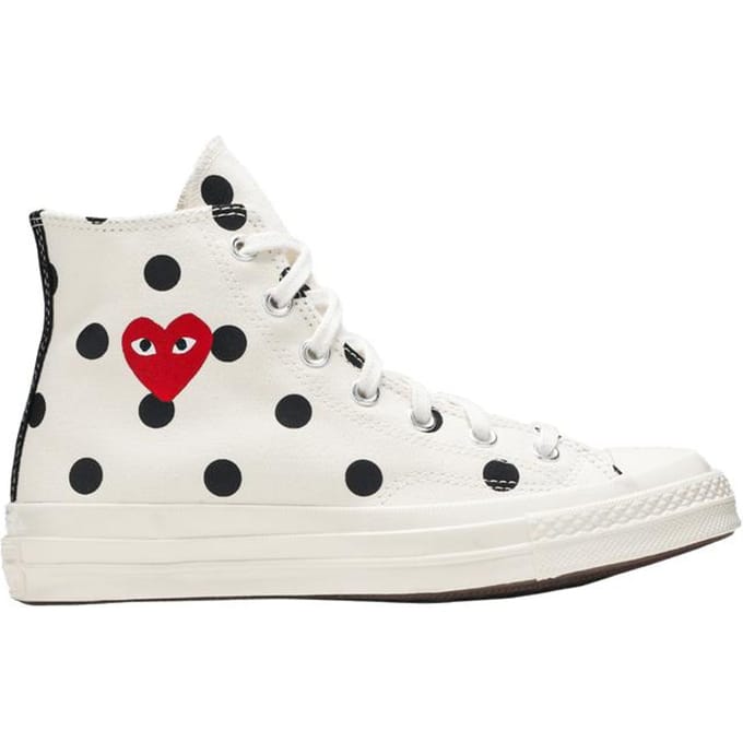 Converse Chuck Taylor All Star 70 Hi Comme des Garcons PLAY Polka Dot 36.5 white