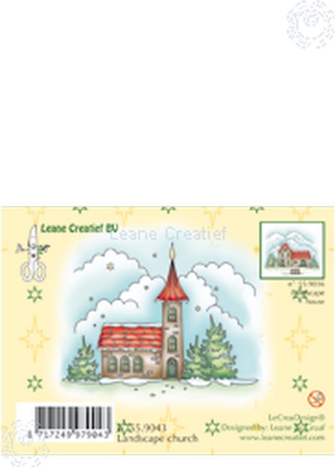 Leane Creatief Clear Stamp Landscape Church