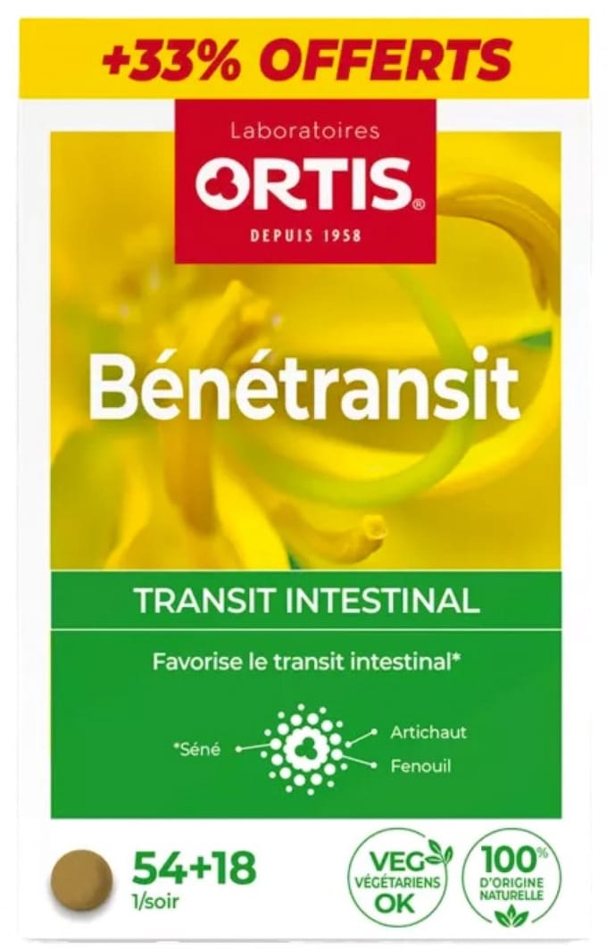 Ortis Bénétransit Darmtransit 54 Tabletten + 18 Gratis Tabletten