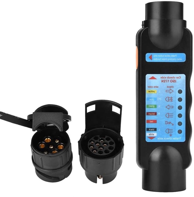 13-Pin Socket Tester voor Auto en Trailer - Controleer Verlichting, Bedrading en Schakelingen