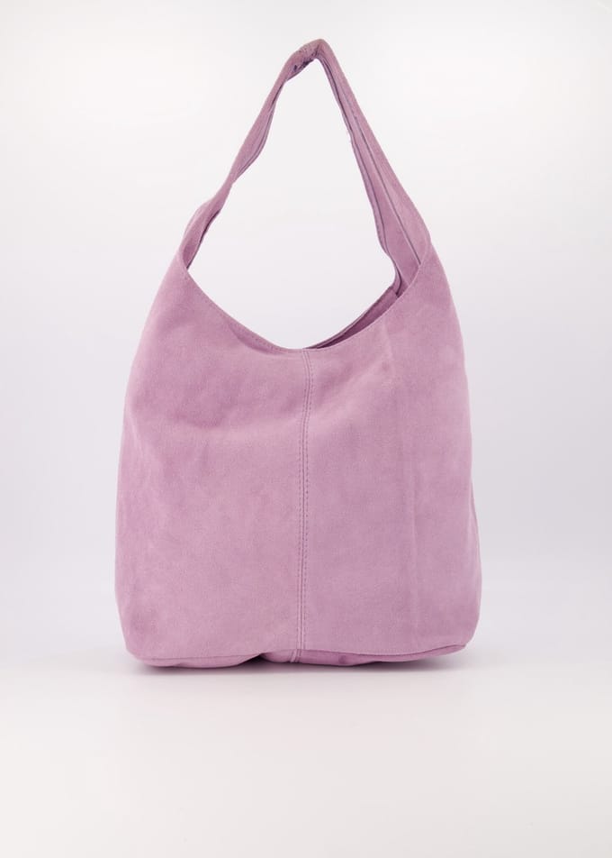 Teatro - Loreen - Handtas - Schoudertas - Suede - Leer - Ruim - Lila