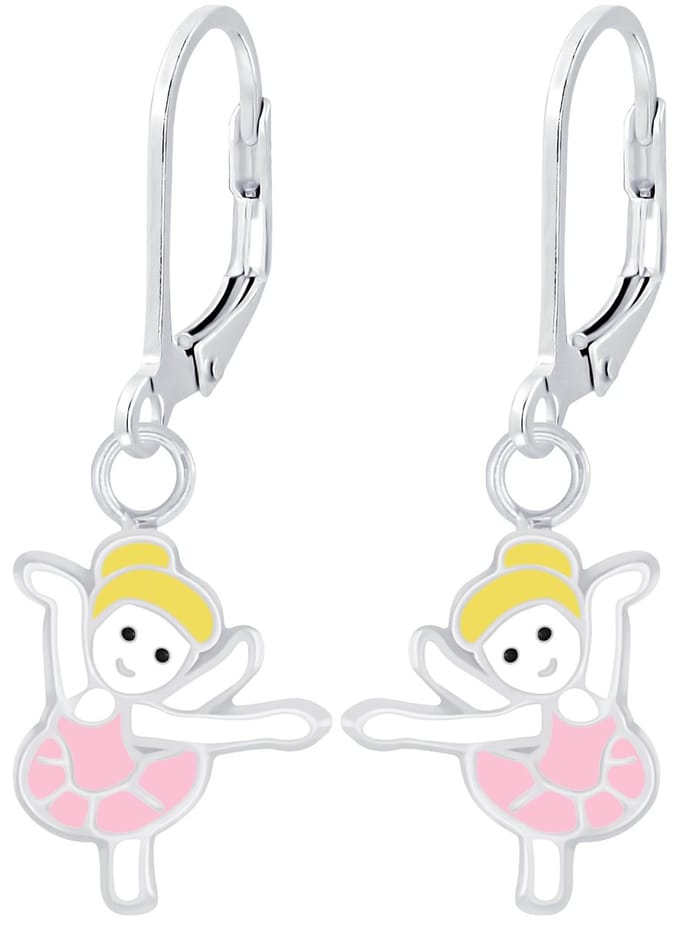 Joy|S - Zilveren ballet ballerina oorbellen - danseres bedel - brisure / leverback sluiting - sterling zilver 925