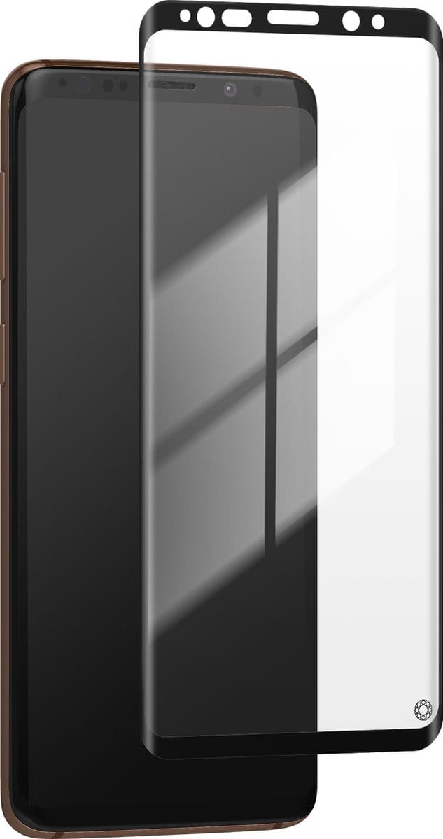 Force Case, Screenprotector geschikt voor Samsung Galaxy S9 Plus - Oleophobic 3D, Transparant zwart