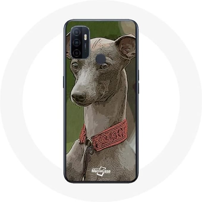 Oppo A53 hoesje Greyhound Greyhound grijs