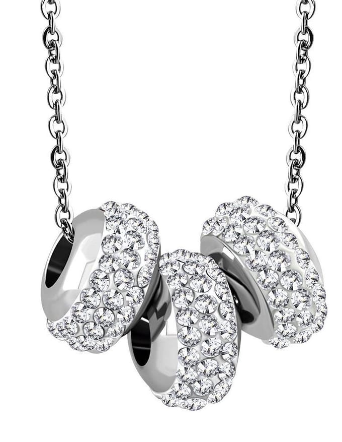 Amanto Ketting Erza - 316L Staal - 3x Bedel - 42cm