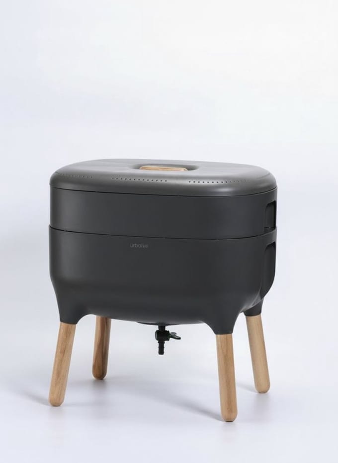 Wormenbak - wormen composter - composteerbak antraciet