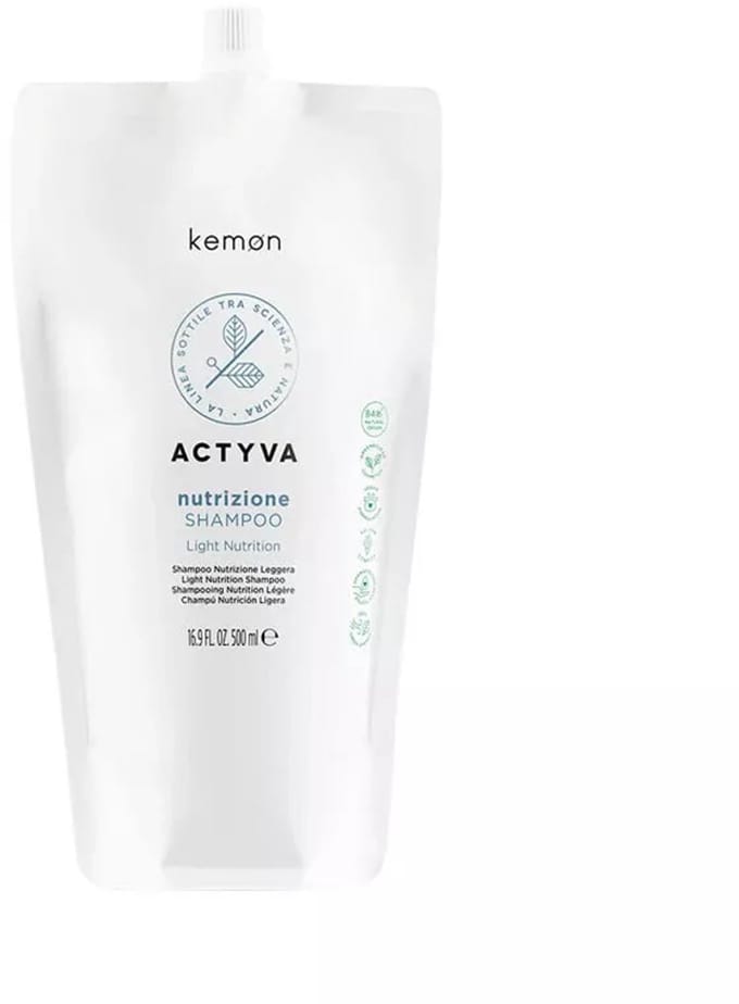 kemon Actyva Nutrizione Shampoo Pouch Bag 500 ml
