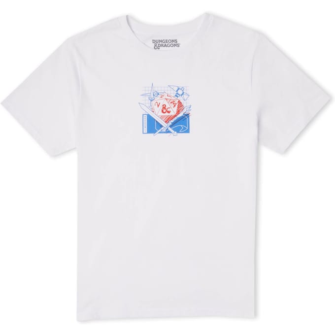 Dungeons & Dragons Players Handbook Unisex T-Shirt - Wit - XL