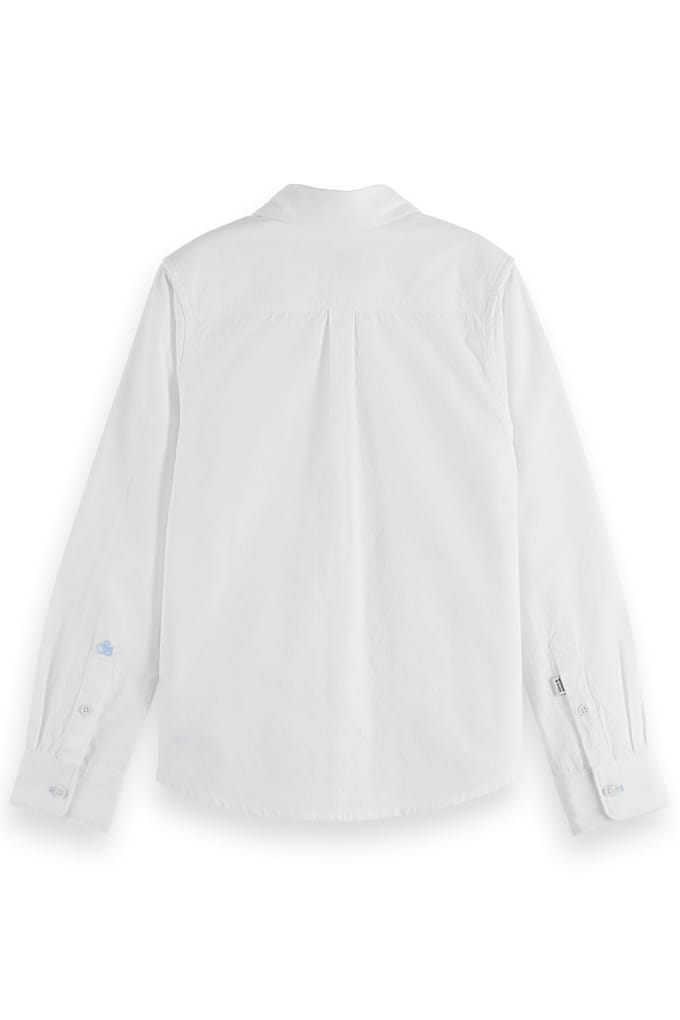 Scotch & Soda Boy Classic Dressed Shirt Star White Maat: 8 | Overhemden Outlet | kids | Wit