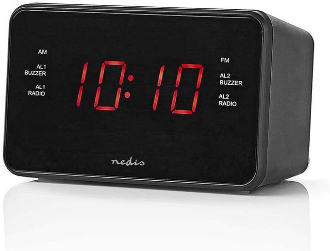 Digitale Wekkerradio - Zwart - LED-Scherm - Tijdprojectie - Voor Thuisgebruik