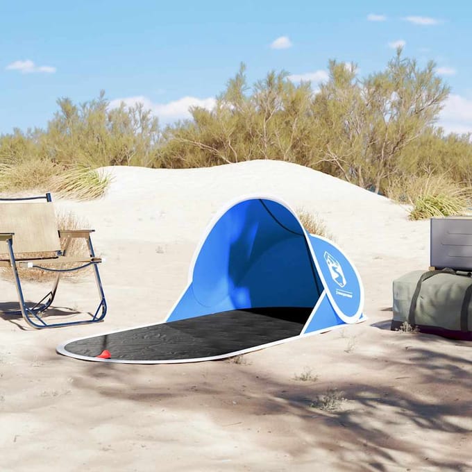 vidaXL - Strandtent - pop-up - waterdicht - azuurblauw
