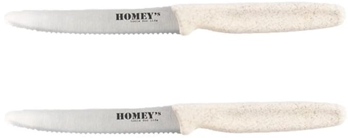 Homey's Mölti VITT 2-delige Tomatenmessenset - 11cm - Wit - Kartel