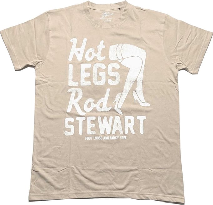 Rod Stewart - Hot Legs Heren T-shirt - S - Beige