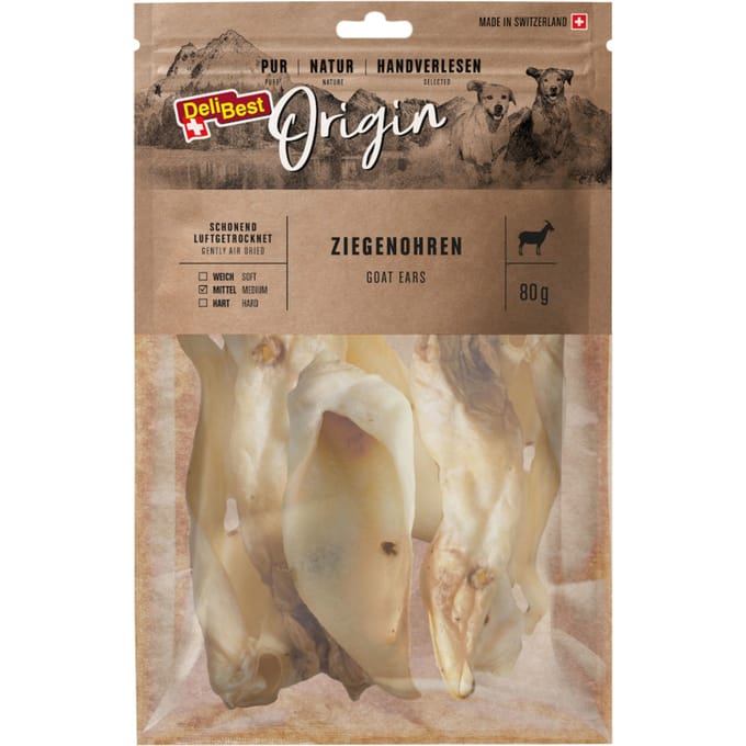 2x80g Origin Geitenoren DeliBest Hondensnacks