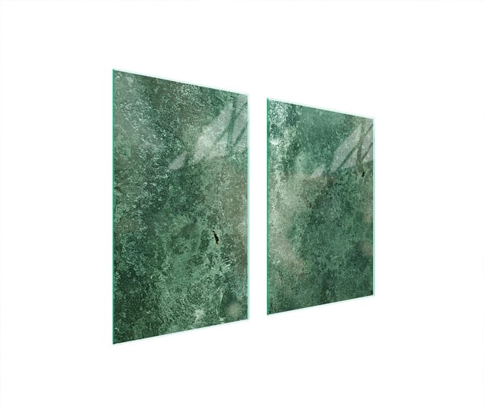 TMK ArtDeko - Glazen Protectieplaat - 65x52 - Turkis