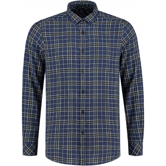 Dstrezzed Overhemd Herringbone Ruit Navy   3XL