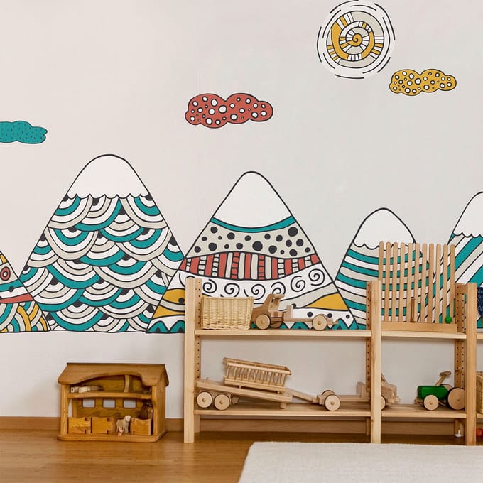 Kinderstickers van Scandinavische bergen, Frederika, 40 x 60 cm