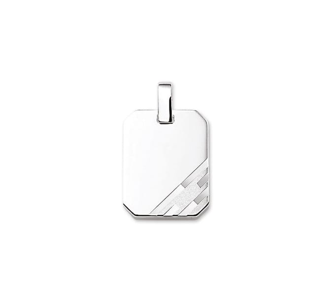 graveerhanger poli/mat zilver gerhodineerd 1329813