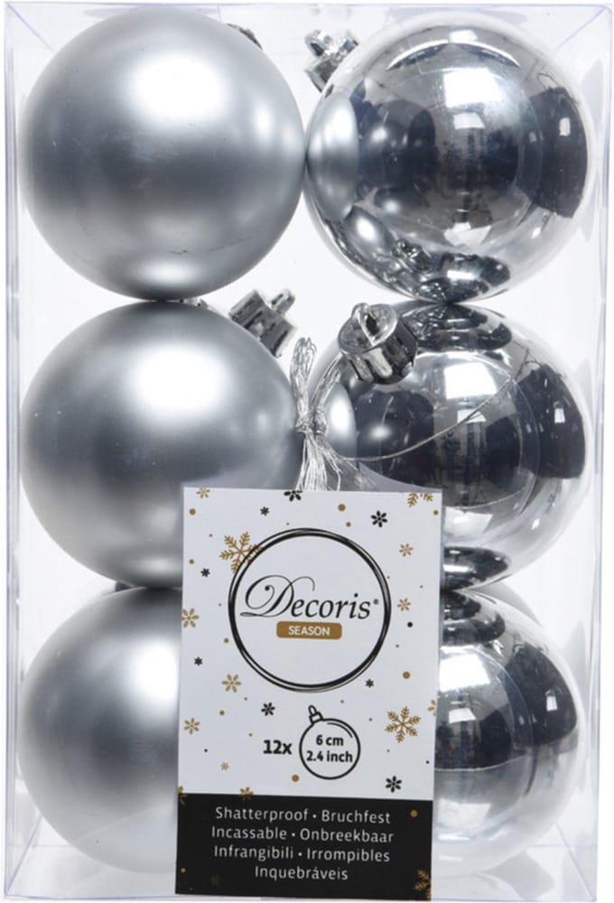 Cosy&Trendy kerstballen - 12 stuks - 6cm - kunststof