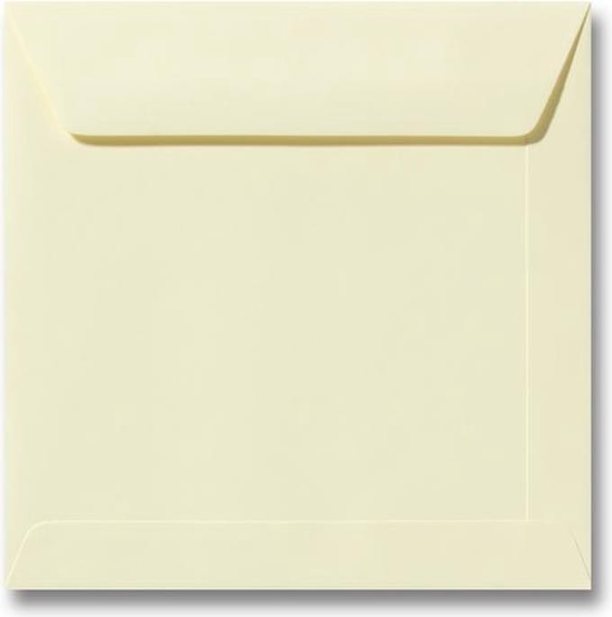 Envelop 22 x 22 Zachtgeel, 100 stuks