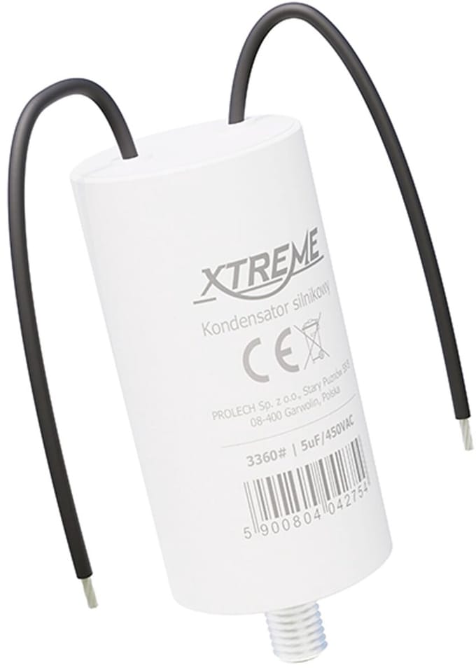 XTREME Motorcondensator 5µF 450V AC - Condensator met Kabels - Start/Bedrijf