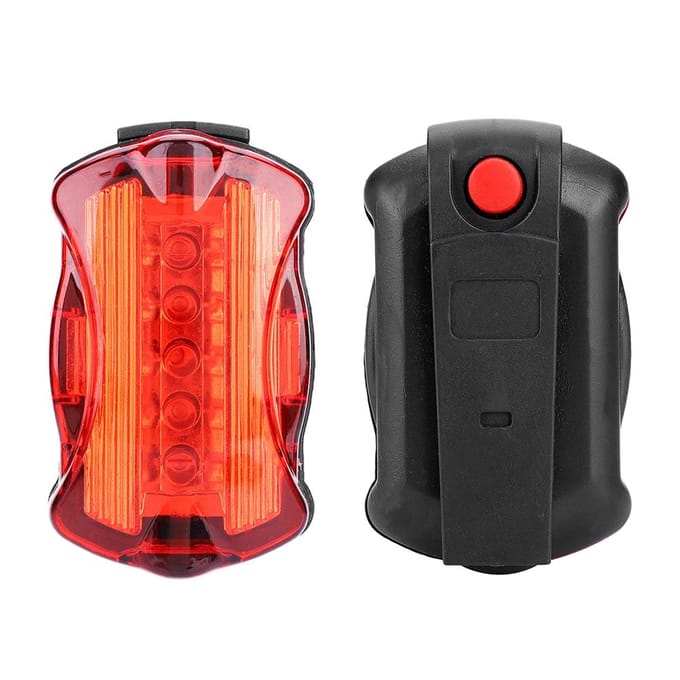 Fiets Fietsen Achterlichten Lamp 5 LED Achterlicht Achterlicht Accessoires black