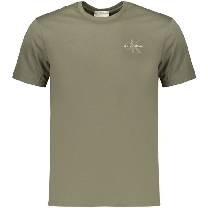 Calvin Klein Ss 30s Classic Micro Tee Dusty Olive Taglia: M | Magliette basic Outlet | Uomo | Verde