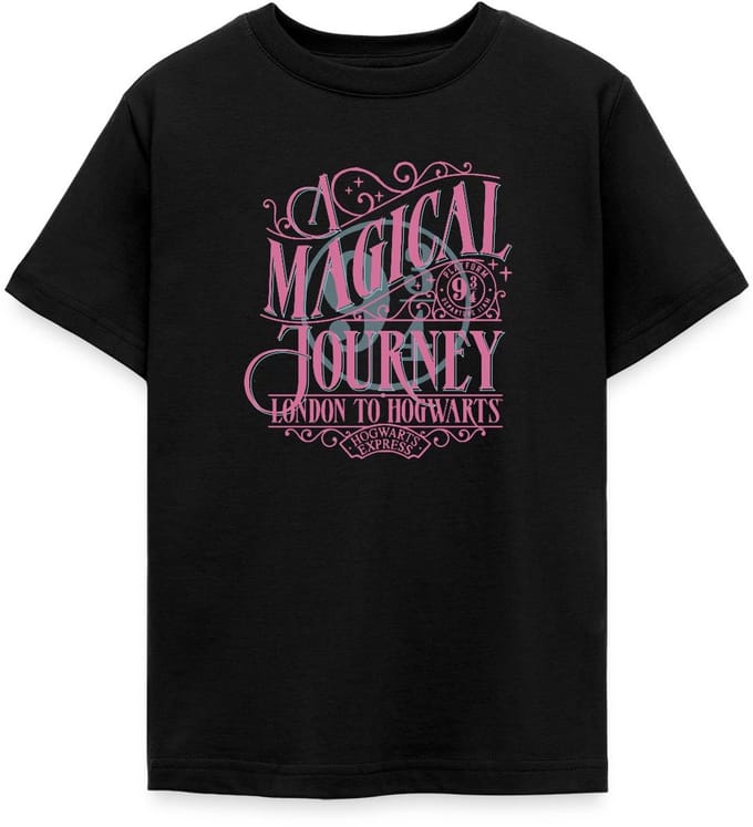 Harry Potter Perron 9 ¾ Ontwerp In Roze & Blauw T-Shirt Tiener