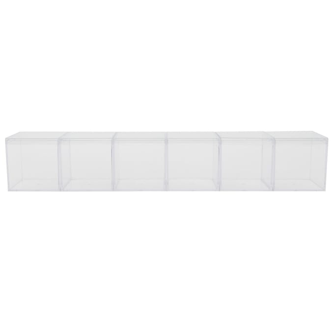 6 Set Plastic Transparante Doos met Apart Deksel Snoep Opbergcontainers Feestcadeaus Gunst white