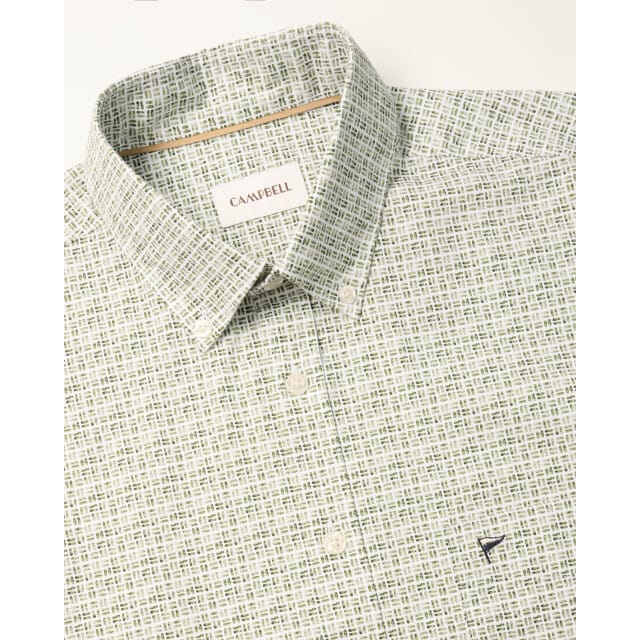 Campbell Casual Overhemd Misteltoe Green Heren