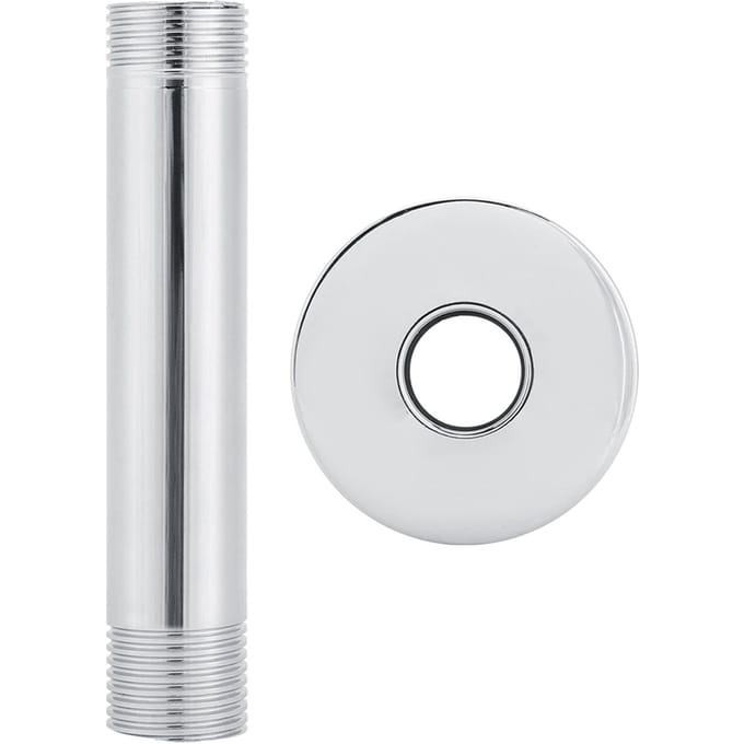 G1/2in Plafondgemonteerde Roestvrijstalen Top Douchearm Badkamer Doucheaccessoires white
