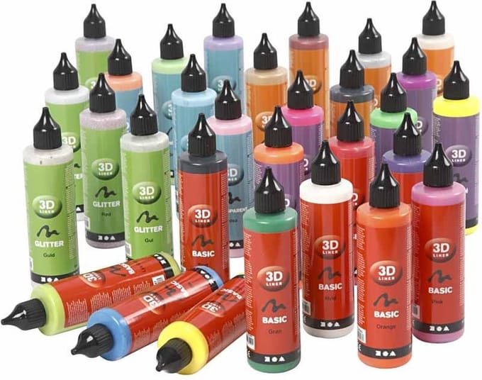 Liner 3D - Verf - Set van 30 Kleuren - 30x100 ml