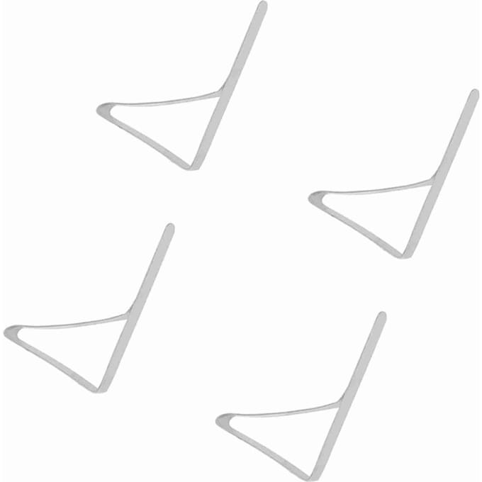 4pcs Grands Clips de Fixation pour Nappe de Table Acier Inoxydable Antidérapant Pinces de Maintien pour Nappe 10.5*7cm white