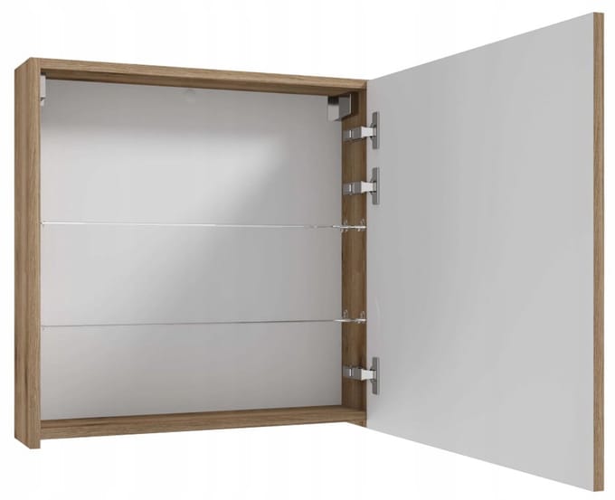 Deftrans Rietti - Badkamerkast met Spiegel - Hangend - Dąb Evoke - 60x60 cm
