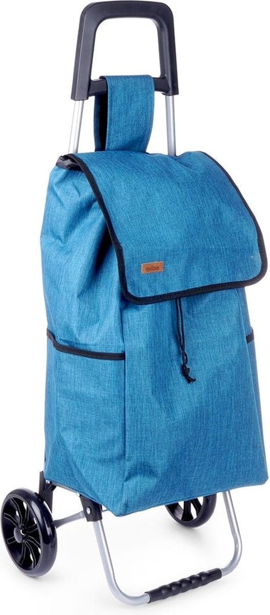 Orion Boodschappentrolley Polyester - 40 ml - Inklapbaar - Blauw