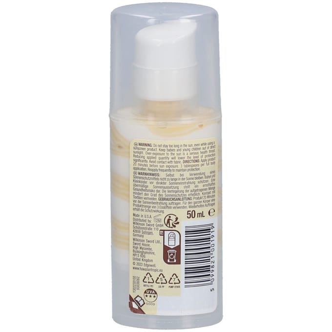 Hawaiian Tropic Gezichtscrème tegen de zon Silk Hydration SPF30 50 Lotion