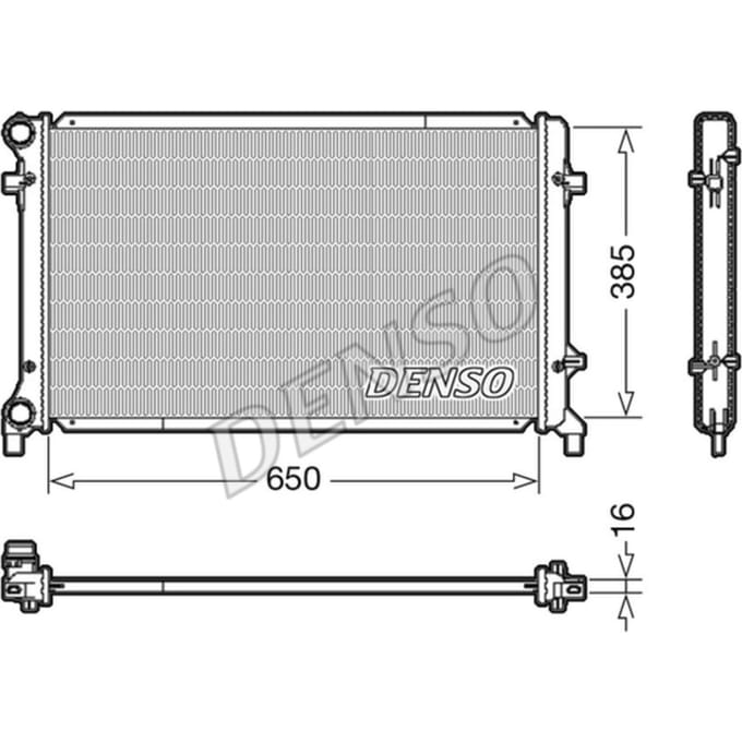 Radiator, motorkoeling DENSO DRM02014