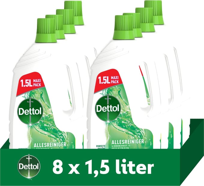 Dettol - Allesreiniger - Power & Fresh - Original - 1,5L x8