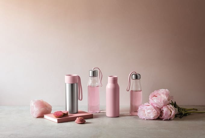 Eva Solo - Drinkfles 500 ml Glas Rose Quartz - Borosilicaatglas - Transparant -