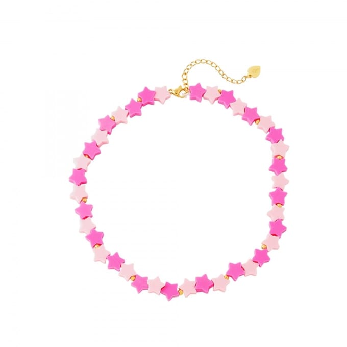 Little Stars Kinderketting | Kids | Ketting | Roze - Ster