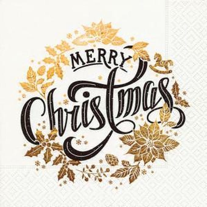 Lunch servetten Christmas wreath - Paper + Design - 33x33 cm