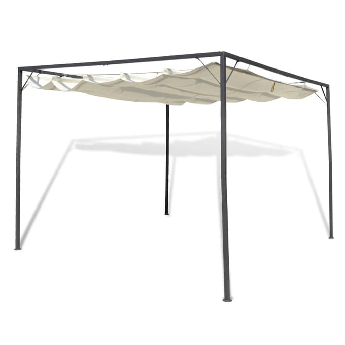 vidaXL - Tuinpaviljoen - met - inschuifbaar - dak