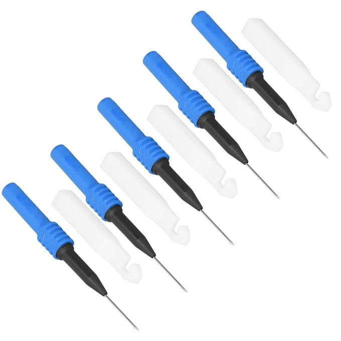5 Pièces Sonde de Test Aiguille Perçante 0.7mm avec Gaine Kit d'Accessoires de Test pour MultimètreBleu blue