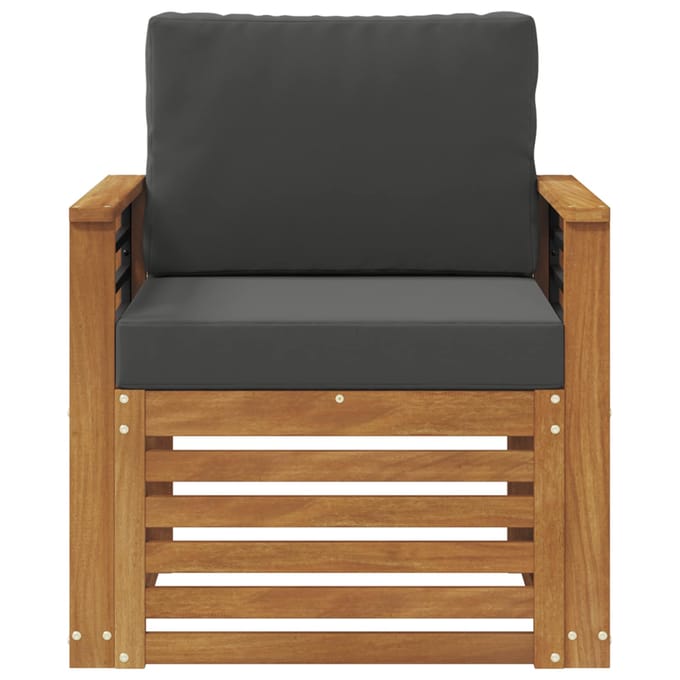 vidaXL - Buiten - bank - set - Massief - Acacia - Hout - en - Polyester