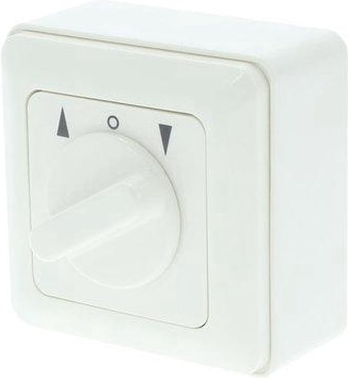 BERKER serie AP jalouzieschakelaar opbouw met draaiknop | creme