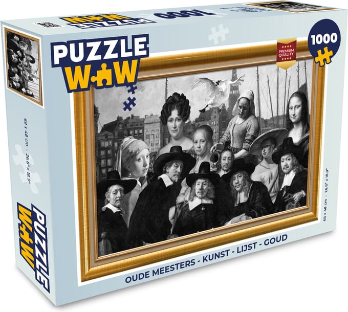 Puzzel Oude Meesters - Kunst - Lijst - Goud - Legpuzzel - Puzzel 1000 stukjes volwassenen
