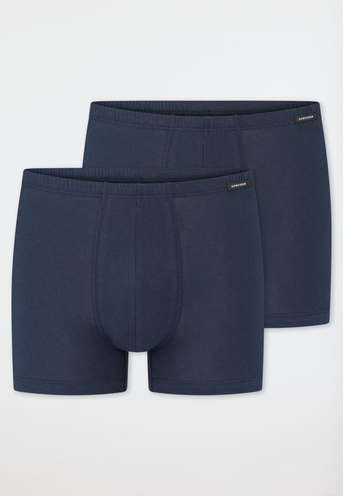 Schiesser 2 Pack Shorts Essentials - Heren Onderbroek donkerblauw